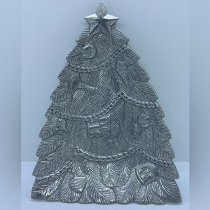 Vintage Holiday Metal Dish